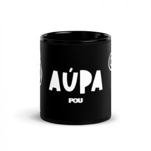 Taza AÚPA negra brillante